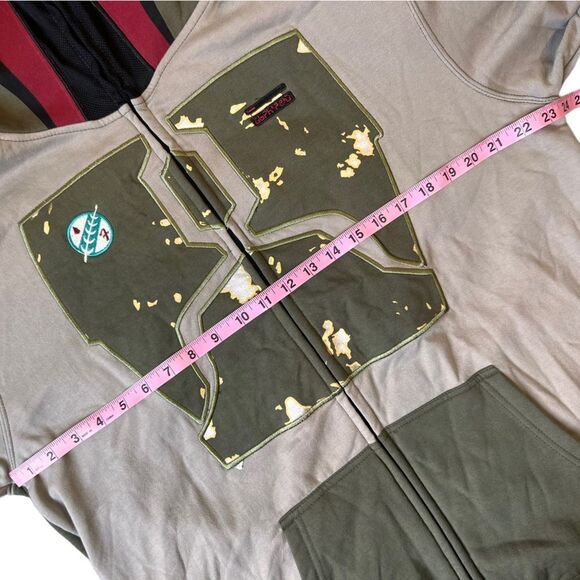 Star Wars Boba Fett Hoodie - Green, Gray, Red, Yellow - Picture 9 of 15